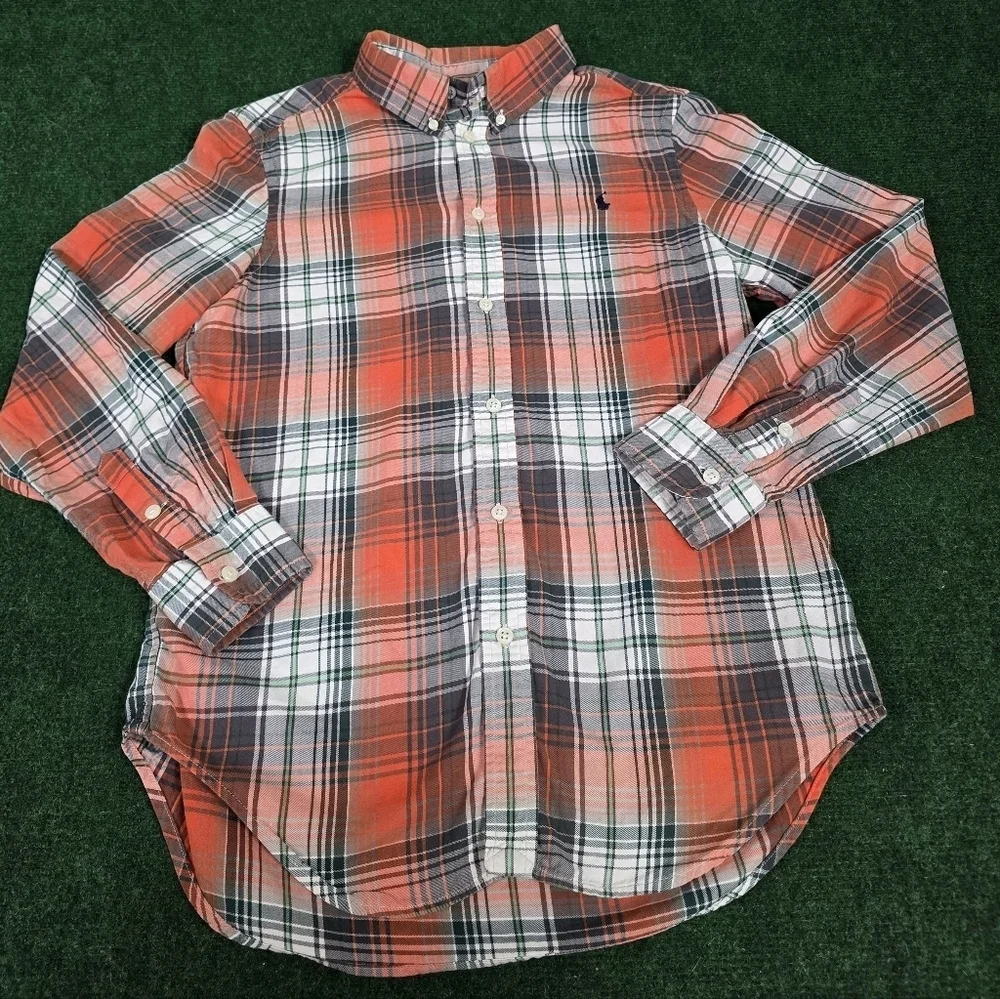 Ralph Lauren | Youth Boys Classic Fit 100% Cotton Plaid Button Down Shirt
